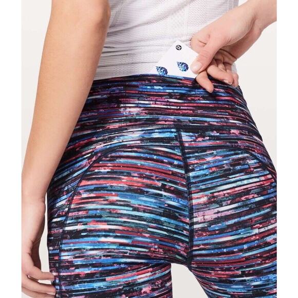 Lululemon Fast Free 7/8 Tight II *Nulux 25" Hinshu Alpine White Multi Size 4 - Picture 2 of 13